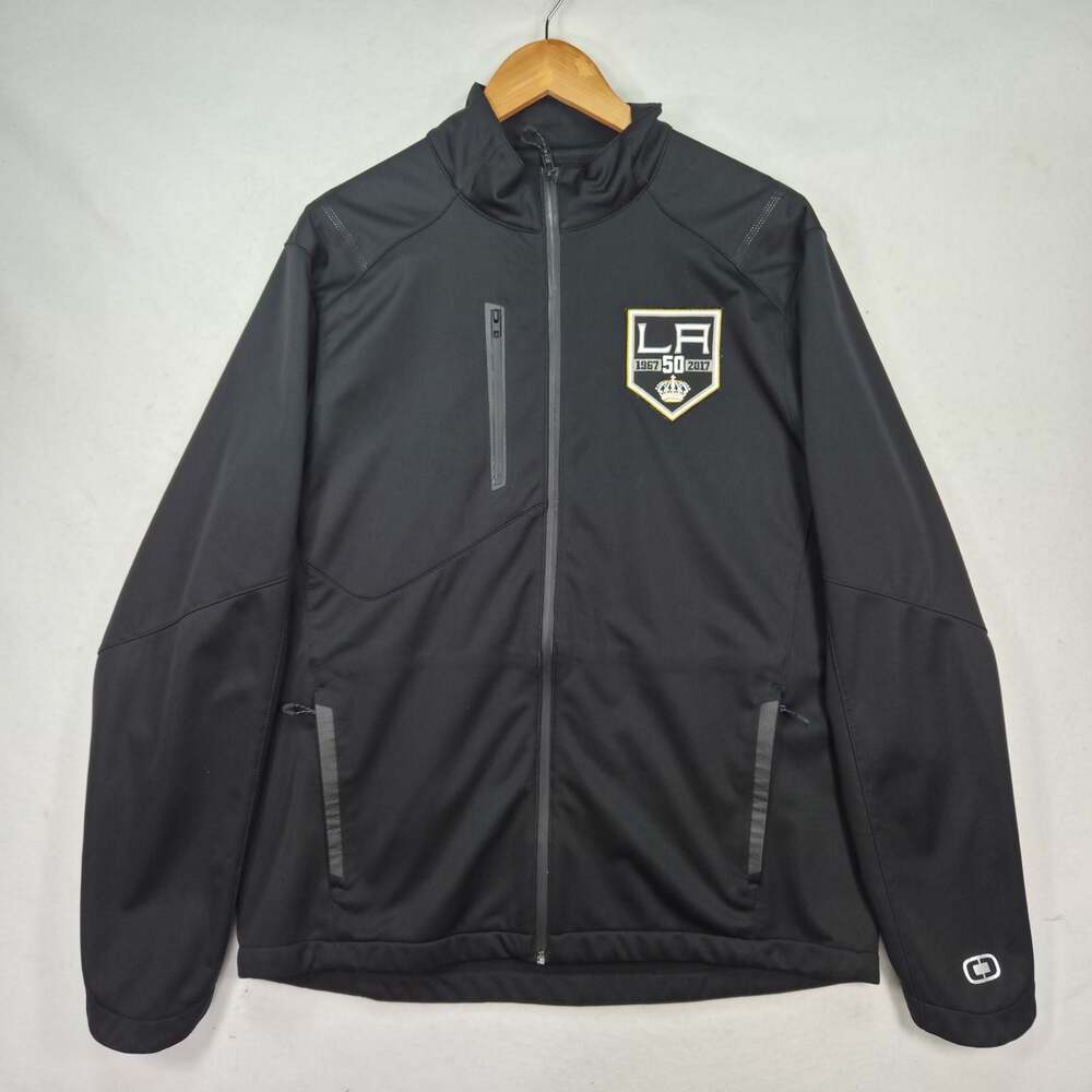 LA Kings 50th Anniversary OGIO Endurance Jacket Mens Large Black Softshell NHL